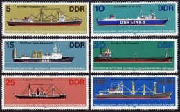 Germany-GDR 2272-2277, MNH. Michel 2709-2714. Cargo Ships 1982. - Nuevos