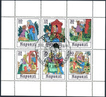 Germany-GDR 1970-1975a Sheet, CTO. Mi 2382-2387 Klb. Fairy Tail Rapunzel. 1978. - Ongebruikt