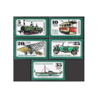 Germany-GDR 1843-1847, MNH. Mi 2254-2258. Transportation Museum, Dresden, 1977. - Neufs