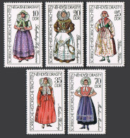 Germany-GDR 1803-1807, MNH. Michel 2210-2214. Sorbian Costumes, 1977. - Unused Stamps