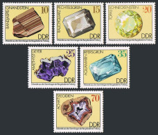 Germany-GDR 1604-1609,MNH.Michel 2006-2011. Minerals 1974.Banded Jasper,Quartz, - Neufs