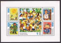 Germany-GDR 1592 Ad Sheet,MNH.Michel 1991-1994 Klb. Children's Drawings,1974. - Ungebraucht