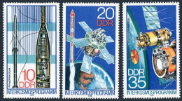 Germany-GDR 1898-1901, MNH. Mi 2310-2312, Bl.52. Atmospheric & Space Research, - Neufs