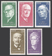 Germany-GDR 1349-1353, MNH. Mi 1731-1735. Portraits 1972. Johannes Tralow, Kocor - Unused Stamps