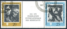 Germany-GDR 1312-1313a,CTO.Mi 1680-1681. Federation Of Resistance Fighters, 1971 - Nuevos