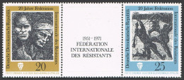 Germany-GDR 1312-1313a,MNH.Mi 1680-1681. Federation Of Resistance Fighters, 1971 - Nuevos