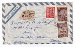 Certificado Registered 1967 Buenos Aires Argentine Argentina Bordeaux Gironde - Covers & Documents