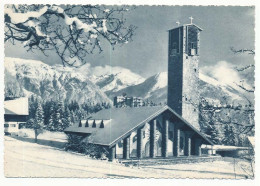 CPSM Dentelée 10.5 X 15 Haute Savoie L'église D'ASSY  Vue D'hiver (horizontale) - Autres & Non Classés