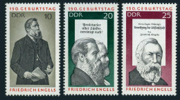 Germany-GDR 1248-1250, MNH. Michel 1622-1624. Friedrich Engels, 1970. - Ongebruikt