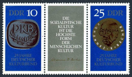 Germany-GDR 1223-1224a, MNH. Mi 1592-1593. Culture Association Kulturbund, 1970. - Nuovi