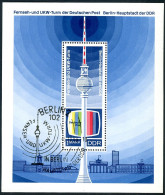 Germany-GDR 1144, CTO. Michel 1511 Bl.30. Television Tower,Berlin,1969. - Ungebraucht