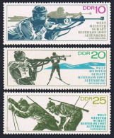 Germany-GDR 894-896, MNH. Michel 1251-1253. World Biathlon Championships, 1967. - Unused Stamps