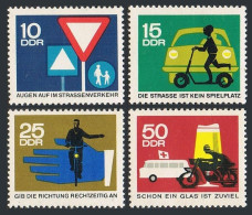 Germany-GDR 821-824, MNH. Michel 1169-1172. Traffic Signs, 1966. - Unused Stamps