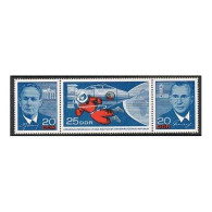 Germany-GDR 792-794a, MNH. Mic 1138-1140. Alexei Leonov, Pavel Belyayev, 1965. - Ungebraucht