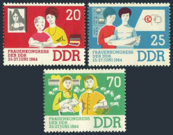 Germany-GDR 703-705,MNH.Mi 1030-1032. Congress Of Women Of The GDR,1964. - Ungebraucht