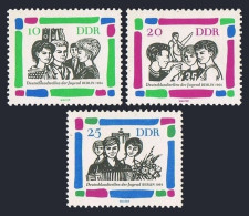 Germany-GDR 693-694,MNH. Mi 1020-1021.Nikita Khrushchev,Tereshkova,Gagarin,1964. - Ongebruikt