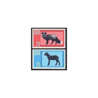 Germany-GDR 641-642, MNH. Michel 945-946. Silver Fox, Karakul. 1963. - Ongebruikt