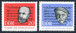 Germany-GDR 653-654, MNH. Michel 966-967. The International Song 75th Ann. 1963. - Ungebraucht