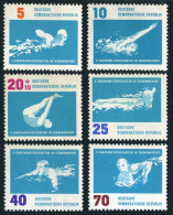 Germany-GDR 621-625,B92, MNH. Mi 907-912. European Swimming Championships, 1962. - Nuovi