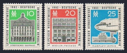 Germany-GDR 626-628, MNH. Mi 913-915. Leipzig Fair, 1962. Municipal Store, Plane - Nuevos