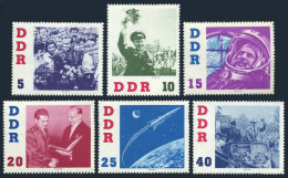 Germany-GDR 576-581, MNH. Mi 863-868. Visit Of Cosmonaut German Titov, 1961. - Neufs