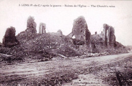 62 - Pas De Calais -  LENS Apres La Guerre - Ruines De L'église - Lens