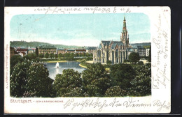 AK Stuttgart, Johanneskirche Mit Springbrunnen  - Stuttgart