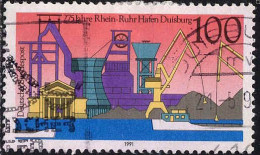 RFA Poste Obl Yv:1390 Mi:1558 275 Jahre Rhein-Ruhr Hafen Duisburg (cachet Rond) - Gebraucht