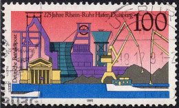 RFA Poste Obl Yv:1390 Mi:1558 275 Jahre Rhein-Ruhr Hafen Duisburg (beau Cachet Rond) - Gebruikt