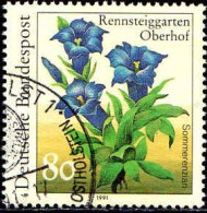 RFA Poste Obl Yv:1339 Mi:1507 Rennsteiggarten Oberhof Sommerenzian (TB Cachet Rond) - Used Stamps