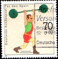 RFA Poste Obl Yv:1331 Mi:1499 Gewichtheben Weltmeisterschaft (Belle Obl.mécanique) - Used Stamps