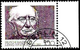 RFA Poste Obl Yv:1342 Mi:1510 Ludwig Windthorst Politicien (TB Cachet Rond) Bord De Feuille - Used Stamps