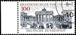 RFA Poste Obl Yv:1324 Mi:1492 Brandenburger Tor (TB Cachet Rond) Bord De Feuille - Used Stamps