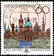 RFA Poste Obl Yv:1323 Mi:1491 750 Jahre Hannover (TB Cachet Rond) Dent Courte - Used Stamps