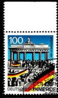 RFA Poste Obl Yv:1314 Mi:1482I Porte De Brandenburg Bord De Feuille (TB Cachet Rond) - Used Stamps