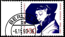 RFA Poste Obl Yv:1315 Mi:1483 Käthe Dorsch Comédienne Bord De Feuille (TB Cachet à Date) Berlin 6-11-90 - Used Stamps