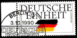 RFA Poste Obl Yv:1309 Mi:1477 Deutsche Einheit 3 Oktober 1990 Bord De Feuille (TB Cachet à Date) Berlin 3-10-90 - Gebraucht