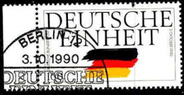RFA Poste Obl Yv:1310 Mi:1478 Deutsche Einheit 3 Oktober 1990 Bord De Feuille (TB Cachet à Date) Berlin 3-10-90 - Gebraucht