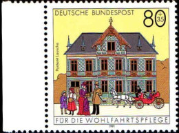 RFA Poste N** Yv:1398 Mi:1566 Wohlfahrtspflege Postampt Lauscha (Bord De Feuille) - Unused Stamps