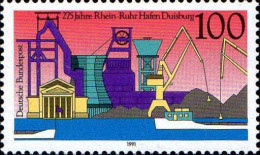 RFA Poste N** Yv:1390 Mi:1558 275 Jahre Rhein-Ruhr Hafen Duisburg - Ungebraucht