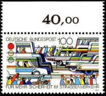 RFA Poste N** Yv:1382 Mi:1554 Für Mehr Sicherheit Im Strassenverkehr Bord De Feuille - Unused Stamps