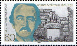 RFA Poste N** Yv:1312 Mi:1480 Heinrich Schliemann 1822-1890 - Ongebruikt