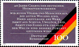 RFA Poste N** Yv:1302 Mi:1470 Charta Der Deutschen Heimatvertriebenn - Unused Stamps