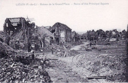 62 - Pas De Calais -  LIEVIN -   Ruines De La Grand Place - Guerre 1914 - Lievin