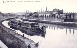 59 -  LA BASSEE - Le Canal Et Distillerie De M Dellerue - Peniche Amarrée - Altri & Non Classificati