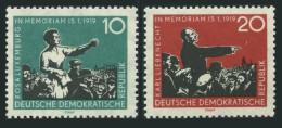 Germany-GDR 419-420,MNH.Mi 674-675.Rosa Luxembourg,Karl Liebknecht,death-40,1959 - Ungebraucht