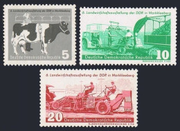 Germany-GDR 385-387,hinged .Mi 628-630. Agricultural Show,Markkleeberg,1958.Cow, - Unused Stamps
