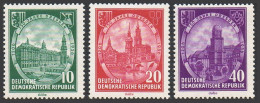 Germany-GDR 291-293, MNH. Mi 524-526. Dresden, 750th Ann.1956. City Hall,College - Unused Stamps