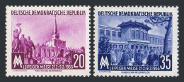 Germany-GDR 231-232,MNH. Michel 447-448. Leipzig Spring Fair,1955.Pavilions. - Ongebruikt