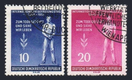 Germany-GDR 236-237, CTO. Mi 457-458. Monument To The Victims Of Fascism, 1955. - Unused Stamps